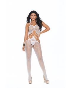 Crochet Suspender Bodystocking with Open Crotch