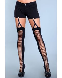 Illusion Clip Garter Thigh Highs