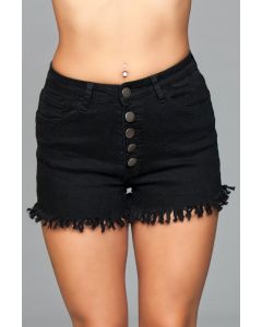 Fringed Button Up Shorts