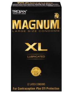Trojan Magnum XL Lubricated Condoms - Box of 12