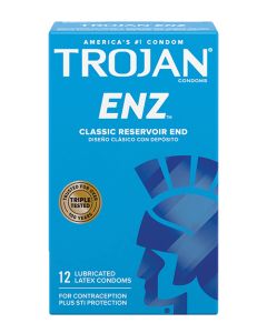 Trojan Enz Lubricated Condoms - Box of 12