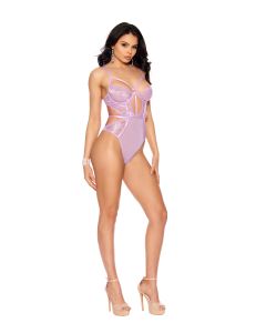 Lace and Mesh Slip On Teddy