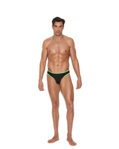 Men's Thong with Neon Green Trim