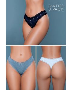 Jade Thong 3 Pack