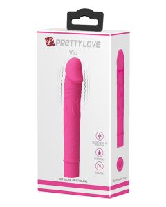 Pretty Love Vic G-Spot Vibrating Dildo - Magenta