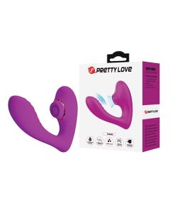 Pretty Love Nauty Thumping & Vibrating Insertable Vibrator - Fuchsia