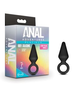 Blush Anal Adventures Platinum Silicone Loop Plug - Small Black