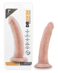 Blush Dr. Skin 7" Cock w/Suction Cup - Vanilla