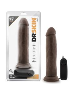Blush Dr. Skin Dr. Throb 9.5" Cock w/Suction Cup - Chocolate