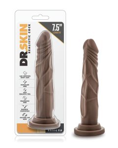 Blush Dr. Skin 7.5" Basic Realistic Cock - Chocolate