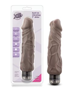 Blush X5 Plus Hard On Vibrating 9" Dildo - Brown