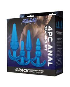 Blue Line C & B 4 pc Anal Training Set - Jelly Blue