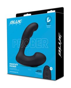 Blue Line Vibrating Prostate Prober w/Remote - Black