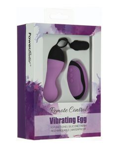 Powerbullet Remote Control Vibrating Egg - Purple