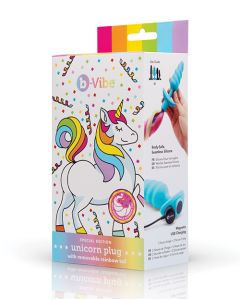 b-Vibe Unicorn Tail Vibrating Butt Plug - Special Edition