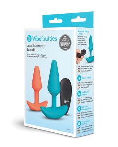 Anal Training Bundle 2-Piece Set Includes Beginner Plug & Rechargeable Vibrating Plug w/Remote