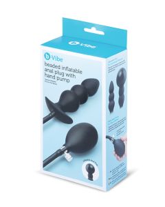 b-Vibe Beaded Inflatable Anal Plug w/Hand Pump