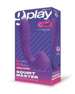 Bodywand G-Play Dual Stim Thrusting & Licking Squirt Master - Purple