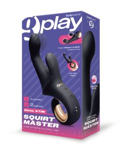 Bodywand G-Play Dual Stim Squirt Master - Black