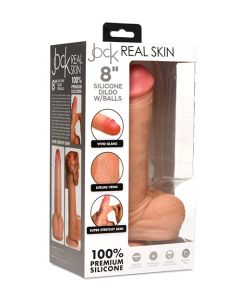 Curve Toys Jock Real Skin Silicone 8" Dildo w/Balls