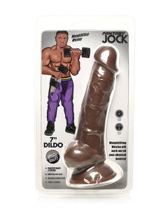 Curve Toys Fantasy Jock Weightlifting Wesley 7" Dildo w/Balls - Dark