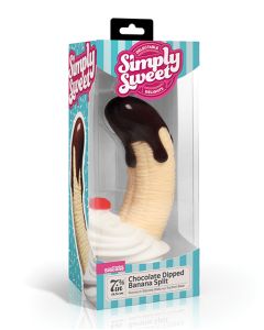 Simply Sweet Chocolate Dipped Banana Split Premium Silicone Dildo
