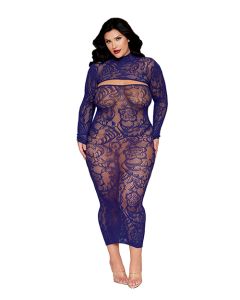 Floral Pattern Strapless Gown w/Removable Shrug 2 pc Set - Eclipse QN