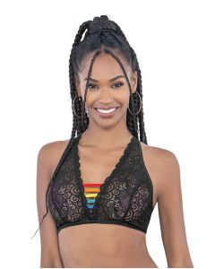 Pride Lace Rainbow Strappy Top Black O/S