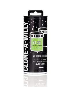 Clone-A-Willy Silicone Glow In The Dark Refill - Green