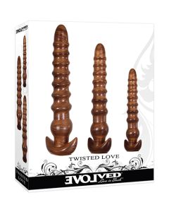 Evolved Twisted Love 3 pc Plug Set - Gold