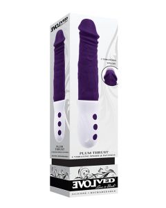 Evolved Plum Thrust Realistic Shaft Vibrator - Purple