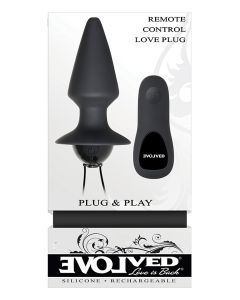 Evolved Plug & Play Remote Anal Plug - Black