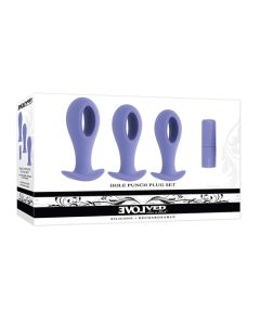 Evolved Hole Punch Anal Plug Set - Purple Set of 3
