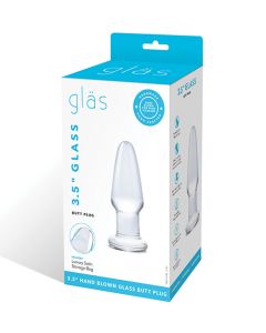 Glas 3.5" Butt Plug - Clear