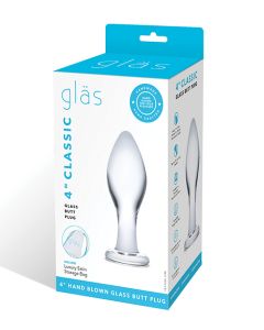 Glas 4" Classic Butt Plug - Clear
