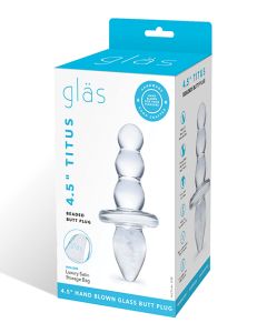 Glas Titus Beaded Glass Butt Plug