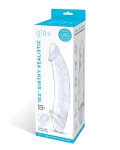 Glas 10.5" Realistic Girthy Glass Double Dong - Clear