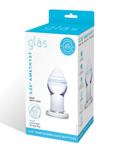 Glas Amethyst Rain Glass Butt Plug
