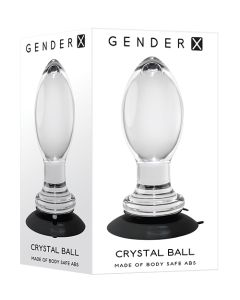 Gender X Crystal Ball Plug w/Suction Cup - Clear