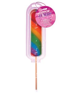 Jumbo Rainbow Pecker Pop on Blister Card