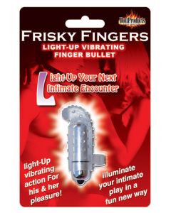 Frisky Finger Light Up Vibrating Finger Bullet - Clear