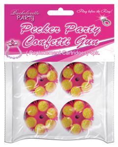 Party Pecker Confetti Refill Cartridge - Pack of 4