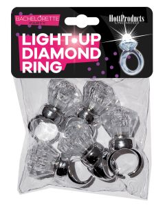 Light Up Diamond Ring - Pack of 5