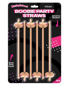 Booby Straws - Flesh Pack of 6