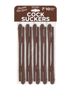 Cock Suckers Pecker Straws - Chocolate Lovers Pack of 10