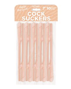 Cock Suckers Pecker Straws - Vanilla Lovers Pack of 10