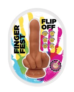 Finger Fest Flip Off Dildo - Tan