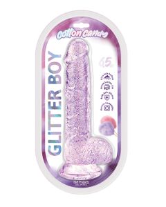 Cotton Candy Glitter Boy 7" Suction Cup Dildo - Pink