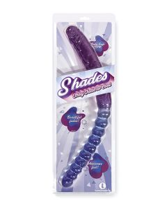 Shades Jelly TPR Gradient Double Dong - Blue/Violet