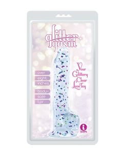 Glittergasm 8.5" Ballsy Dildo - Blue/Purple/Violet